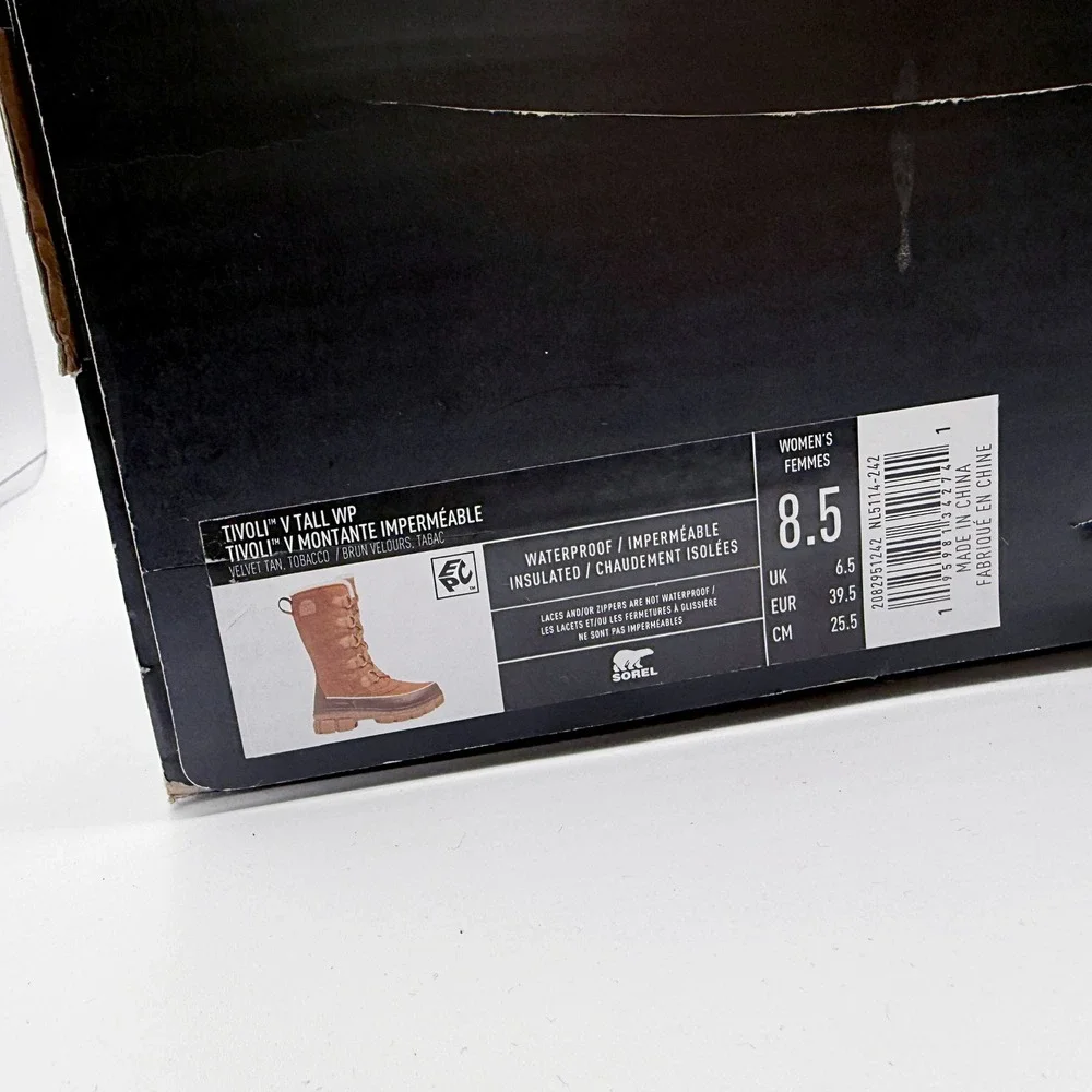 Sorel Tivoli V Tall Boot / Size 8.5 Womens / Tan Tobacco SuedeNL5114-242